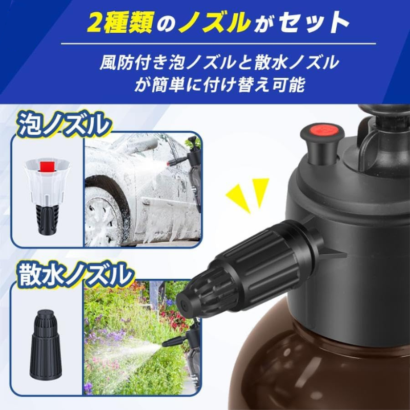 JetWash™️高圧泡スプレー