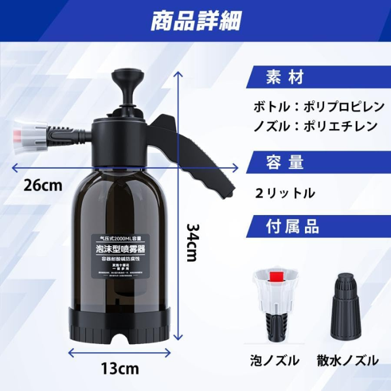 JetWash™️高圧泡スプレー